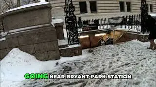 Bryant Park's Snowy Struggle: Plowing Ahead! #shorts