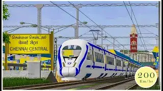 HIGH SPEED TRAIN 18 at 200 Km/hr | CHENNAI - BENGALURU LINE | MSTS Indian Railways Gameplay