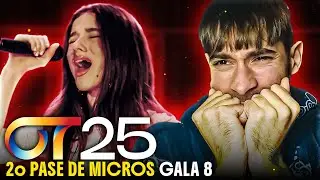 REACCION a CRISTINA - Garganta con arena | SEGUNDO PASE DE MICROS GALA 8 | OT 2025 #OT2025