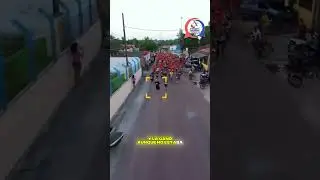 Drunk man runs in flip-flops... and wins a race in Brazil #news #viral #brazil #funnyvideo