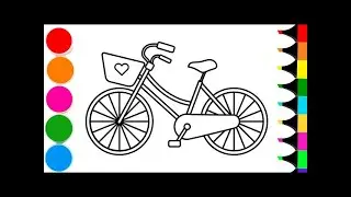 Very easy Bicycle 🚲 drawing/How to draw a bicycle from letter M/Easy drawing step by step.