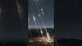 Massive INCOMING Missile Barrage at Night - MLRS - Military Simulation - ArmA 3