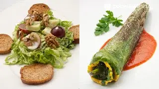 Ensalada Waldorf - Pimientos verdes rellenos de tortilla - Cocina Abierta de Karlos Arguiñano