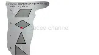 Bangun datar berikut yang memiliki tiga sudut lancip adalah 