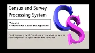 CSPro: Create and Run a Batch Edit Application