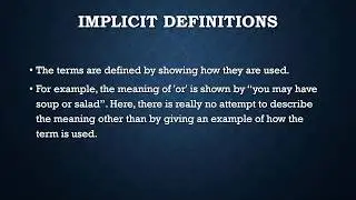 Language: definitions in logic and critical reasoning