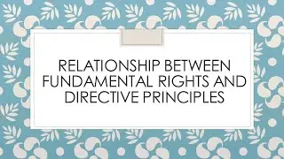 Relationship between fundamental Rights and Directive principles in Tamil