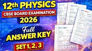 12th Physics CBSE 2026 🔥 Full Answer Key (All Sets 1,2,3) | Board Exam Solutions | Vincent Info |