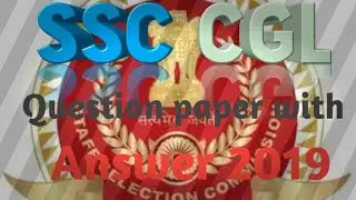 Ssc cgl question paper with answer key 2019