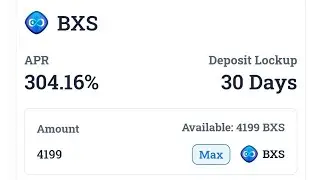BXS token staking system(304%) bonus..