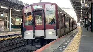 【4K】近鉄大阪線 1422系+2410系6両編成 大阪上本町行き区間準急 大和高田駅到着から発車まで