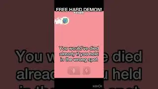 FREE HARD DEMON IN GD 2.2! (Secret way) #geometrydash #gd #shorts