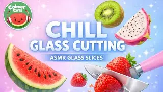 Ultra Satisfying ASMR Glass Cutting ALL FOODS! 🍔🍕🥓🍓🍇(12 Minutes)