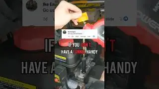 Oil Pour Trick if you don't have a funnel | Oil tips