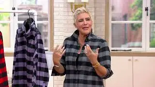 Joan Rivers Brushed Flannel Boyfriend Shirt with Back Buttons on QVC