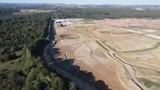 Havant Thicket Reservoir construction 01/10/25  #drone #havantthicket #havantreservoir #dronefootage