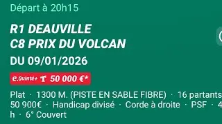 🍀Yan Pronostic Pmu Quint&eacute; du Vendredi 09 janvier 2026🍀