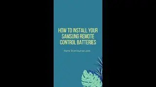 Parts-Distribution.com Samsung Remote Control Installing Batteries