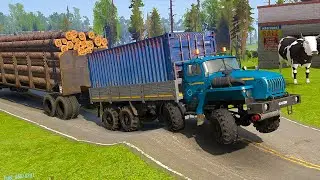 SnowRunner - Mod Truck Vs Extreme Broken Road With Gaint Speed Bumps | Driver Skills Hyper Truck