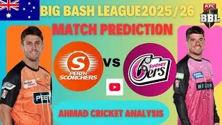 BBL 2025/26 PREDICTION| PERTH VS SYDNEY MATCH PREDICTION