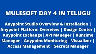 MuleSoft in Telugu | Anypoint Studio Overview & Installation | Anypoint Platform Overview