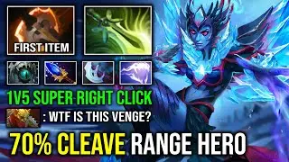 WTF 70% Cleave Ranged Hero +504 Damage Per Hit 1v5 Super Right Click Vengeful Spirit Dota 2