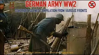 Selection of Colorized rare scenes about German soldiers at various fronts during ww2