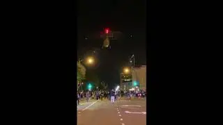 Helicopter hovers above DC protesters in attempt to disperse them