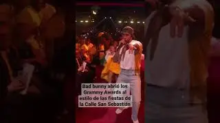 Bad 🐰 opened the Grammy Awards in the style of Sanse street Carnaval of PR🇵🇷 #badbunny #grammys
