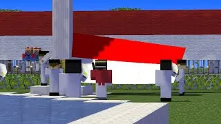 PERDANA | BENDERA PUSAKA MINECRAFT BERKIBAR SECARA SEMPURNA DI ISTANA MINECRAFT PADA HUT RI KE-77