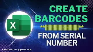 How to create barcode from serial number in Excel - Urdu/Hindi