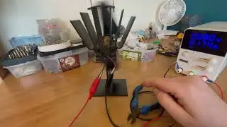 Stove fan wired up to power supply for future projects (2026)