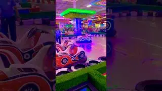 Naik bom bom car mini putih lampu kelap kelip berputar putar seru #car #shorts