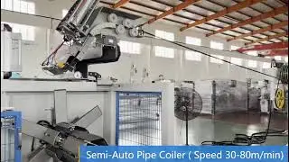 Semi auto Pipe Coiler/ Auto pipe cutting, auto position changing function KAIDEMAC
