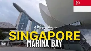 🇸🇬☁️A Cloudy Day in Singapore Marina Bay Waterfront 2026 | 4K POV Walk 👣