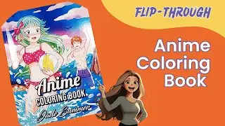 Complete Flip Through -Anime Coloring Book by Jade Summer|Late Night Coloring Mama