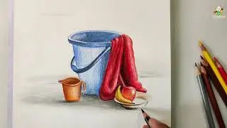 How To Draw Elementary Still Life Drawing to Color Pencil Used Step By Step for Beginners