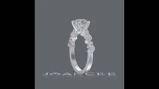 Round Cut White Sapphire 925 Sterling Silver Leaf Engagement Ring -Joancee.com