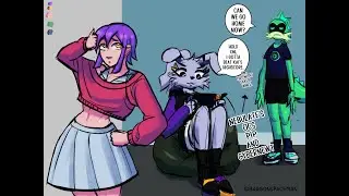Drawing Kanna and Nebulate's Characters Pip and Cybernewt