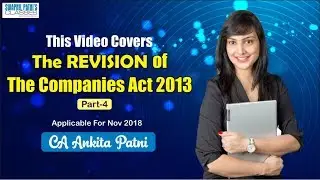 CA Inter Law Revision | Part 4 | Companies Act | CA Ankita Patni .