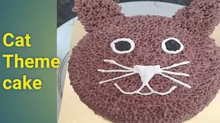 Easy Cat 🐈 Theme cake design Recipe | Birthady cake #cake #chocolate
