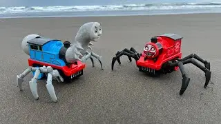 Upgrade Choo Choo Charles, Merakit Kereta Api Laba-laba, McQueen, Tayo The Little Bus, Helicopter RC