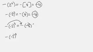 Laws of Exponents, Negative in Front of Parentheses 1