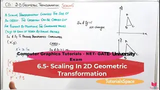 6.5- Scaling In 2 Dimensional Transformation In Computer Graphics In Hindi | Scaling Transformation