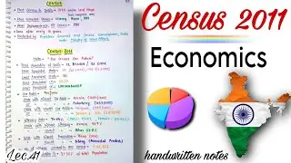 Census 2011 || Indian Economy || Handwritten notes || Lec.41 || An Aspirant !