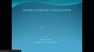 Azure Integration with Snowflake