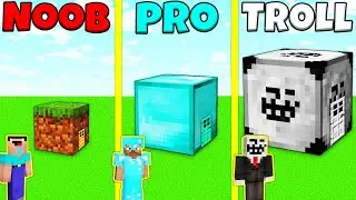 Minecraft Battle: NOOB vs PRO vs TROLL: BLOCK HOUSE BUILD CHALLENGE / Анимация