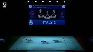 Sara CUTINI, Davide NACCI & Francesco SEBASTIO (ITA) - 2021 Aerobics Europeans, trios final