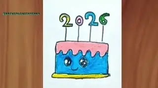 Happy New Year 🎉 2026 Cake 🎂 Easy Step By Step ✍️ ||