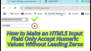 How to Make an Input Field Only Accept Numeric Values - Without Leading Zeros
